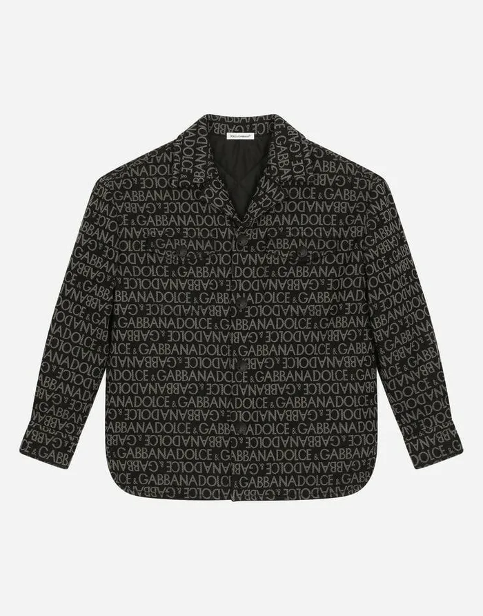 Dolce and Gabbana Mini Me Boy Children Denim Jacket With Jacquard Logo Multicolor Dolce and Gabbana Mini Me Boy Children Denim Jacket With Jacquard Logo Multicolor