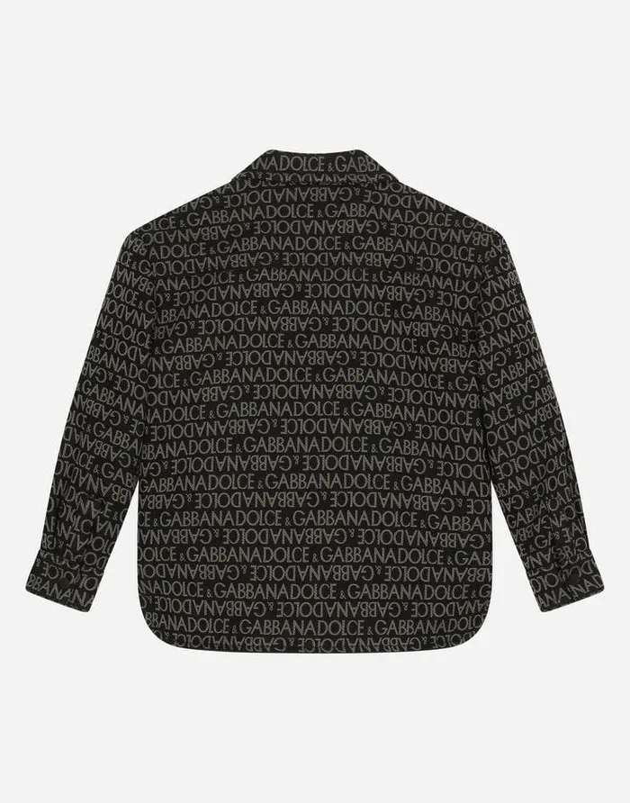 Dolce and Gabbana Mini Me Boy Children Denim Jacket With Jacquard Logo Multicolor Dolce and Gabbana Mini Me Boy Children Denim Jacket With Jacquard Logo Multicolor