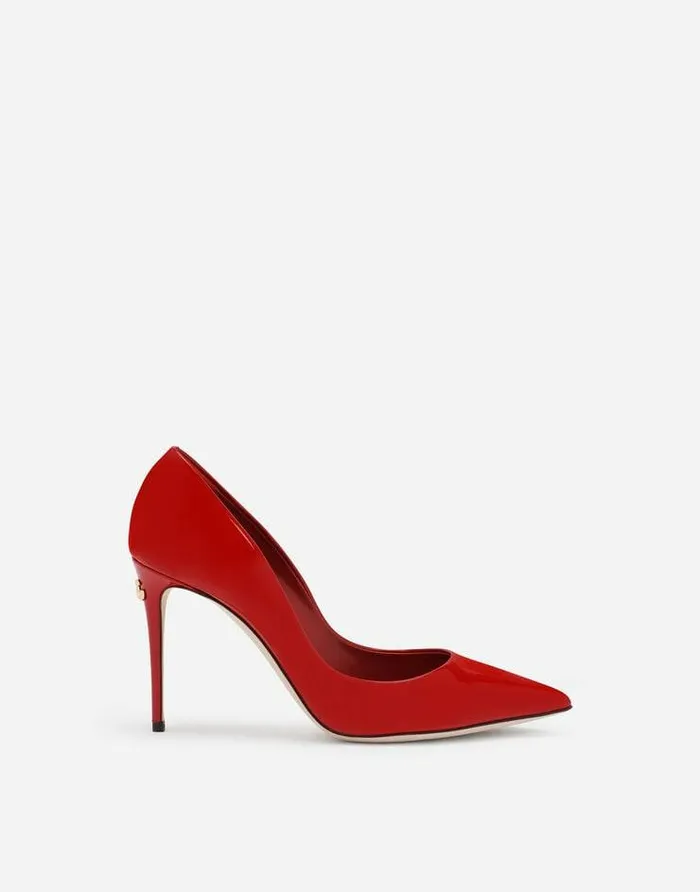 Dolce and Gabbana Pumps And Slingback Women Patent Leather Pumps Red