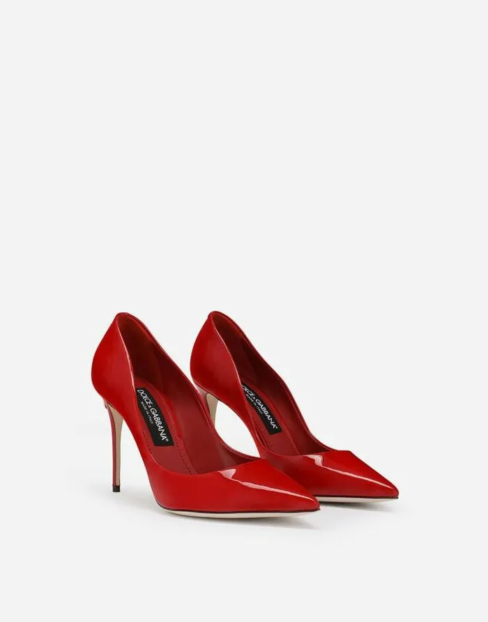 Dolce and Gabbana Pumps And Slingback Women Patent Leather Pumps Red