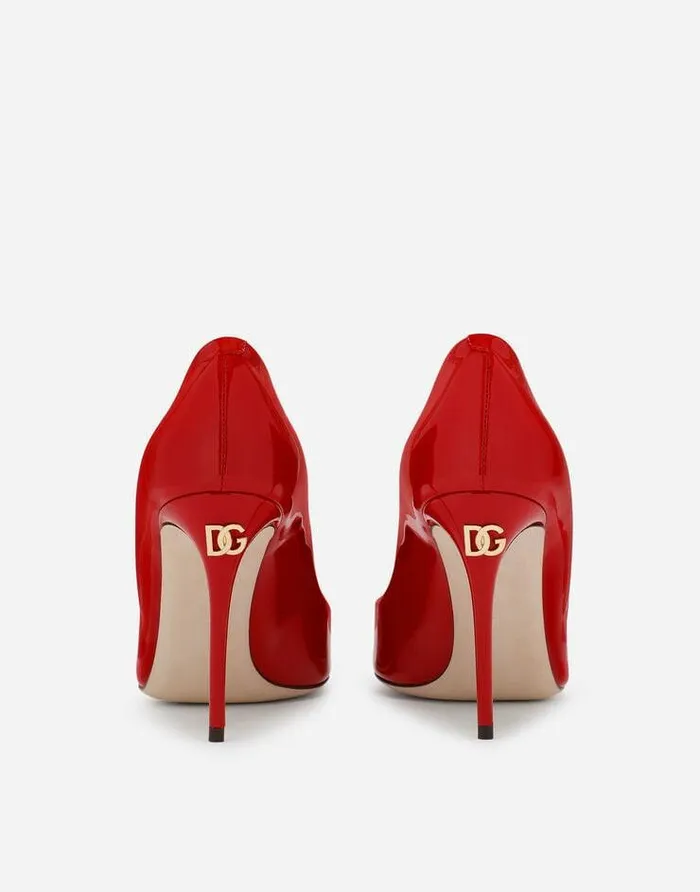 Dolce and Gabbana Pumps And Slingback Women Patent Leather Pumps Red