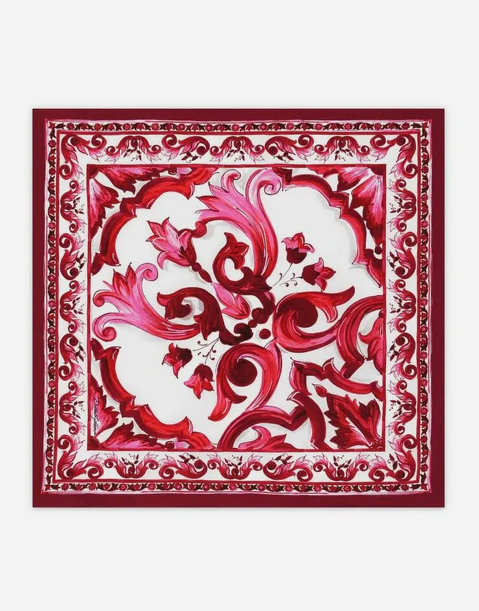Dolce and Gabbana Scarves And Silks Women Majolicaprint Twill Scarf 50 X 50 Multicolor Dolce and Gabbana Scarves And Silks Women Majolicaprint Twill Scarf 50 X 50 Multicolor