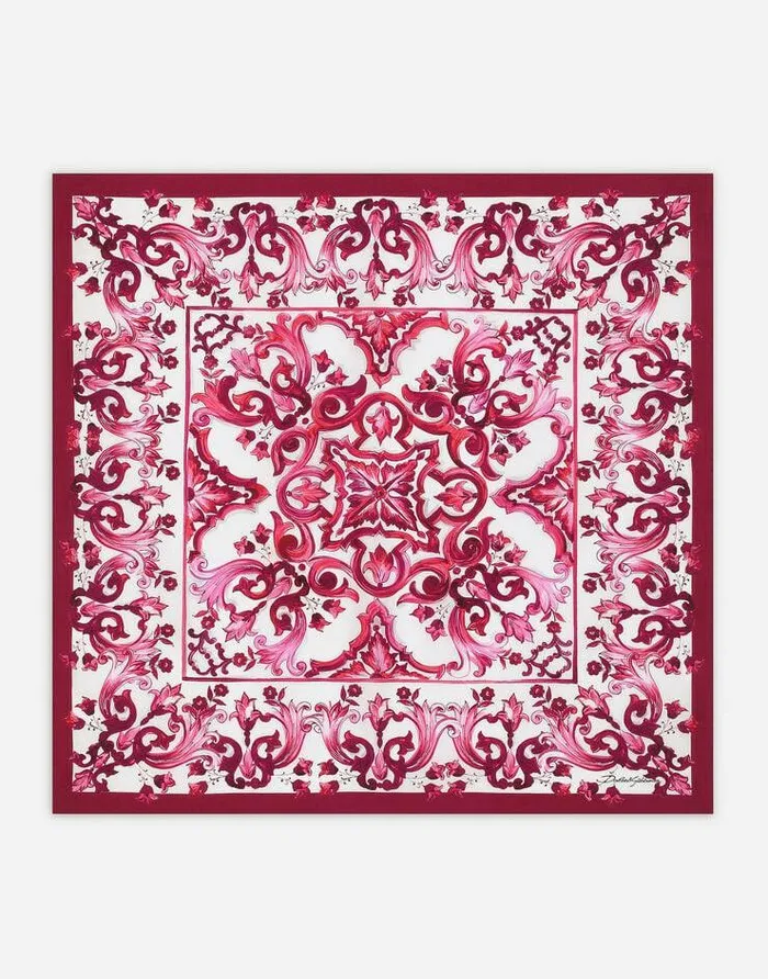 Dolce and Gabbana Scarves And Silks Women Majolicaprint Twill Scarf 70 X 70 Multicolor Dolce and Gabbana Scarves And Silks Women Majolicaprint Twill Scarf 70 X 70 Multicolor