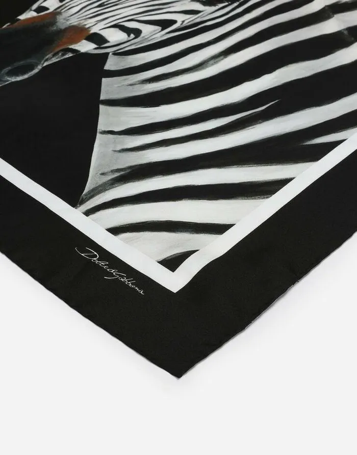 Dolce and Gabbana Scarves And Silks Women Zebraprint Twill Scarf 70 X 70 Multicolor Dolce and Gabbana Scarves And Silks Women Zebraprint Twill Scarf 70 X 70 Multicolor
