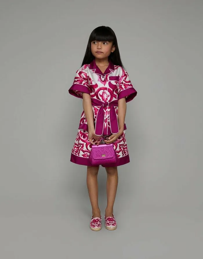 Dolce and Gabbana Shirts And Tops Children Majolicaprint Twill Shirt Multicolor Dolce and Gabbana Shirts And Tops Children Majolicaprint Twill Shirt Multicolor