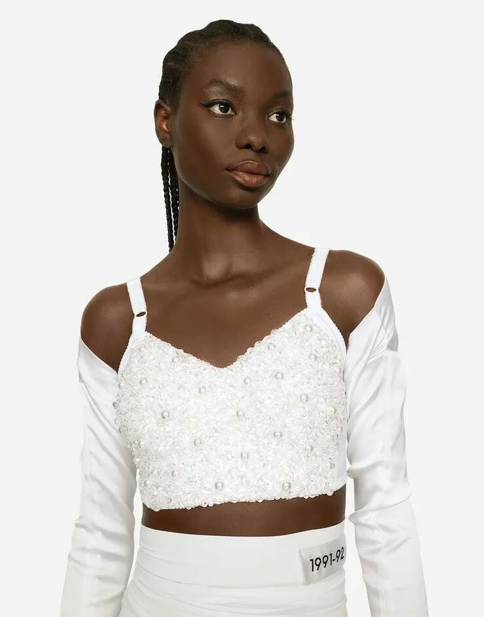 Dolce and Gabbana Shirts And Tops Women KIM DOLCEandGABBANA Corset Top With Beading Multicolor Dolce and Gabbana Shirts And Tops Women KIM DOLCEandGABBANA Corset Top With Beading Multicolor