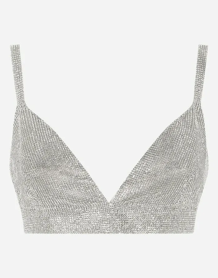 Dolce and Gabbana Shirts And Tops Women KIM DOLCEandGABBANA Crystal Mesh Bra Top Multicolor Dolce and Gabbana Shirts And Tops Women KIM DOLCEandGABBANA Crystal Mesh Bra Top Multicolor
