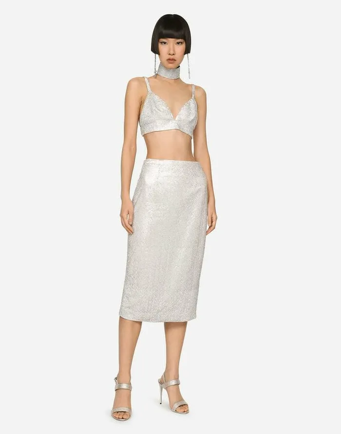 Dolce and Gabbana Shirts And Tops Women KIM DOLCEandGABBANA Crystal Mesh Bra Top Multicolor Dolce and Gabbana Shirts And Tops Women KIM DOLCEandGABBANA Crystal Mesh Bra Top Multicolor