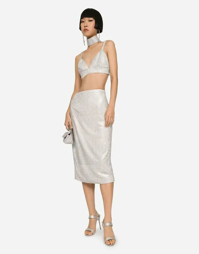 Dolce and Gabbana Shirts And Tops Women KIM DOLCEandGABBANA Crystal Mesh Bra Top Multicolor Dolce and Gabbana Shirts And Tops Women KIM DOLCEandGABBANA Crystal Mesh Bra Top Multicolor