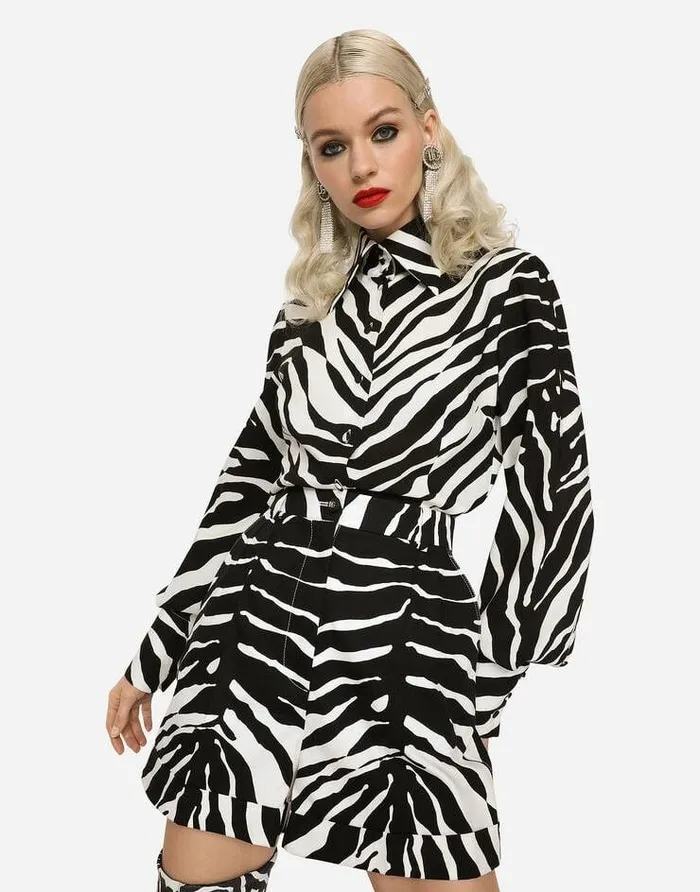 Dolce and Gabbana Shirts And Tops Women Zebraprint Charmeuse Shirt Multicolor Dolce and Gabbana Shirts And Tops Women Zebraprint Charmeuse Shirt Multicolor