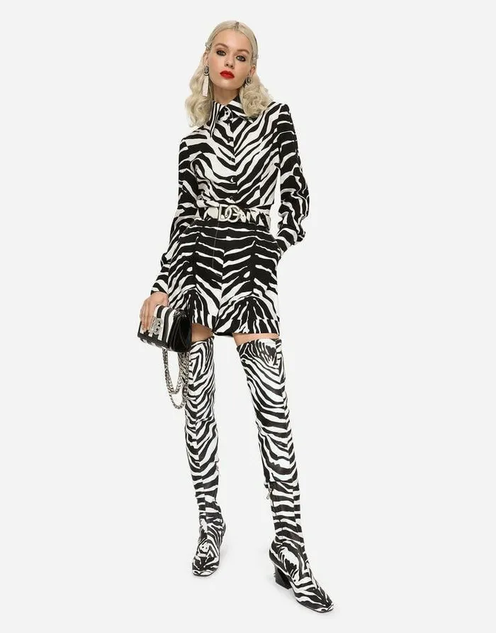 Dolce and Gabbana Shirts And Tops Women Zebraprint Charmeuse Shirt Multicolor Dolce and Gabbana Shirts And Tops Women Zebraprint Charmeuse Shirt Multicolor