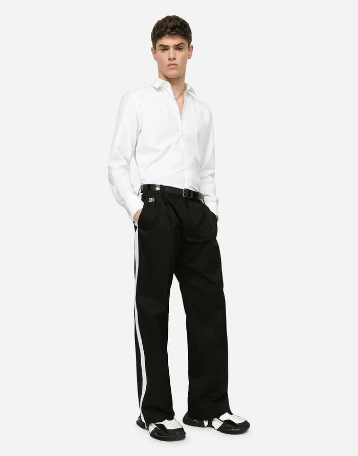 Dolce and Gabbana Shirts Men Stretch Cotton Goldfit Shirt White Dolce and Gabbana Shirts Men Stretch Cotton Goldfit Shirt White