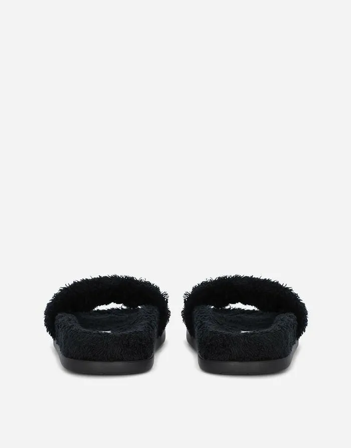 Dolce and Gabbana Shoes 2438 Children Terrycloth Sliders With Fusible Rhinestones Multicolor Dolce and Gabbana Shoes 2438 Children Terrycloth Sliders With Fusible Rhinestones Multicolor