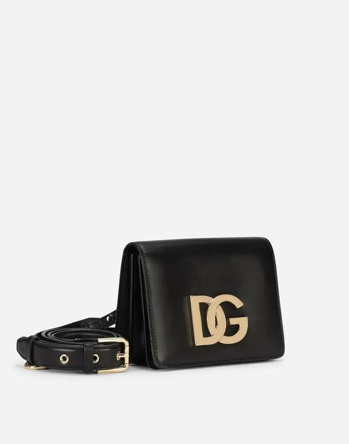 Dolce and Gabbana Shoulder And Crossbody Bags Women Calfskin Crossbody 35 Bag Black