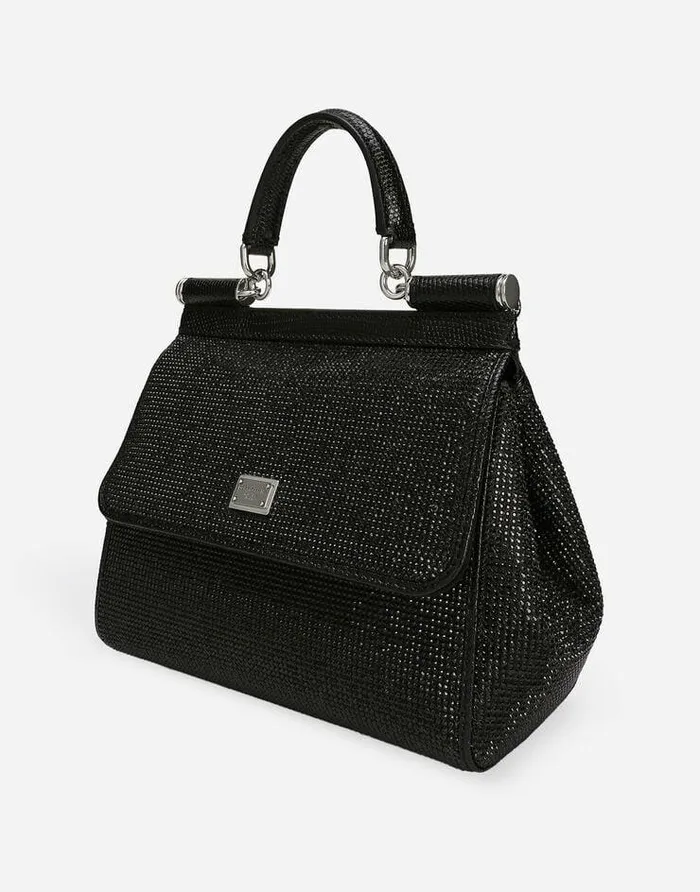 Dolce and Gabbana Shoulder And Crossbody Bags Women Medium Sicily Handbag Black Dolce and Gabbana Shoulder And Crossbody Bags Women Medium Sicily Handbag Black
