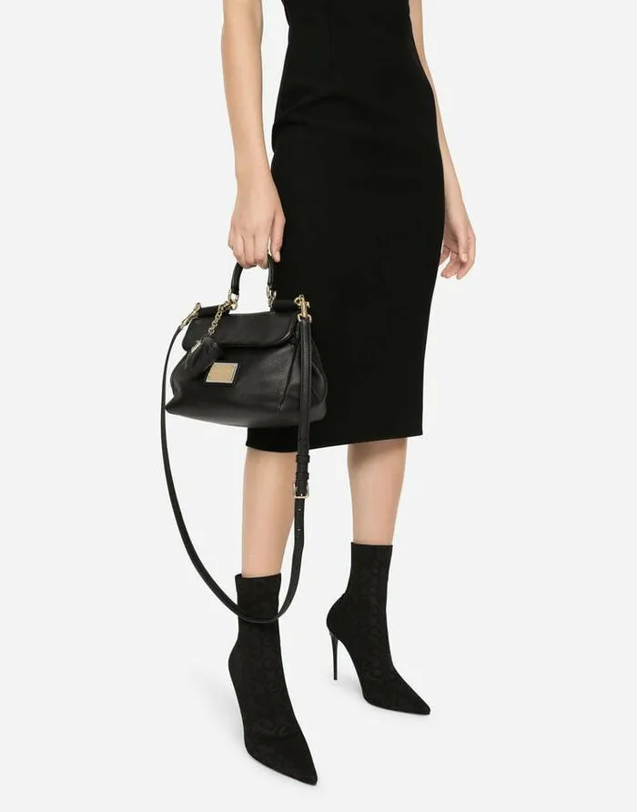 Dolce and Gabbana Shoulder And Crossbody Bags Women Small Calfskin Sicily Soft Bag Black Dolce and Gabbana Shoulder And Crossbody Bags Women Small Calfskin Sicily Soft Bag Black