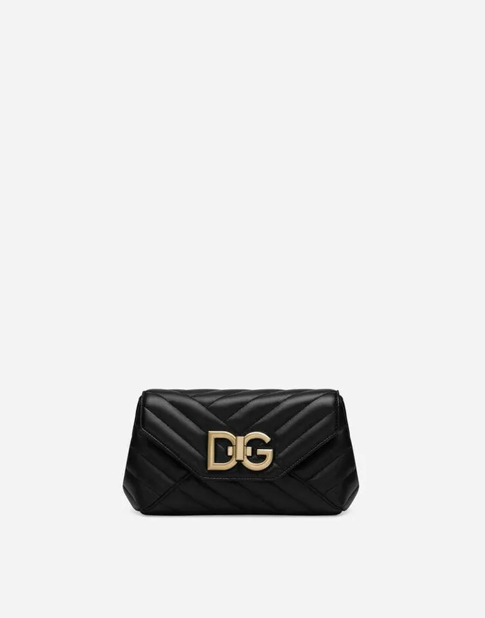 Dolce and Gabbana Shoulder And Crossbody Bags Women Small Lop Bag In Quilted Nappa Leather Black Dolce and Gabbana Shoulder And Crossbody Bags Women Small Lop Bag In Quilted Nappa Leather Black