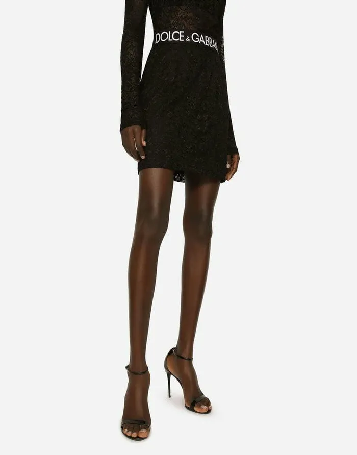 Dolce and Gabbana Skirts Women Lace Miniskirt Black Dolce and Gabbana Skirts Women Lace Miniskirt Black