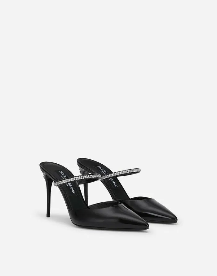 Dolce and Gabbana Slides And Mules Women Polished Calfskin Mules With Embroidery Multicolor Dolce and Gabbana Slides And Mules Women Polished Calfskin Mules With Embroidery Multicolor