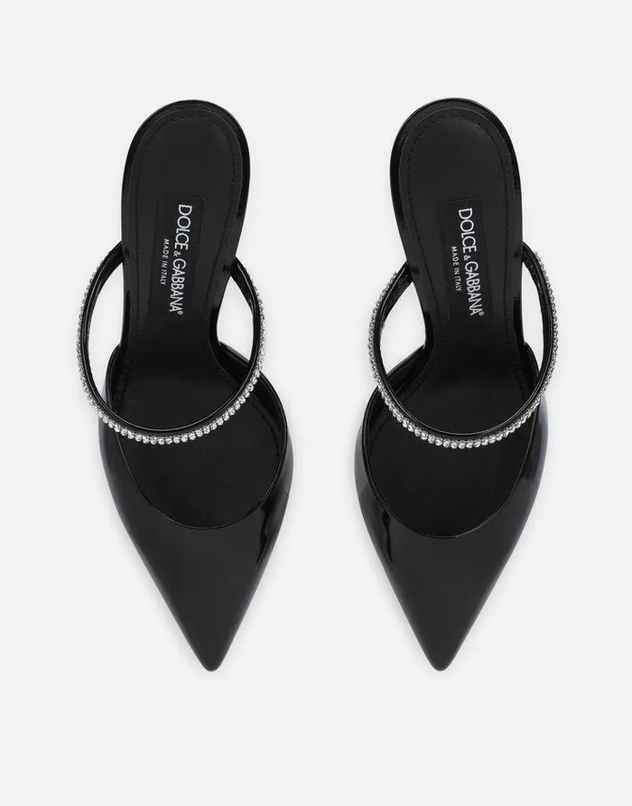 Dolce and Gabbana Slides And Mules Women Polished Calfskin Mules With Embroidery Multicolor Dolce and Gabbana Slides And Mules Women Polished Calfskin Mules With Embroidery Multicolor