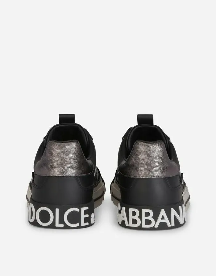 Dolce and Gabbana Sneakers Men Calfskin 2Zero Custom Sneakers With Contrasting Details Blacksilver Dolce and Gabbana Sneakers Men Calfskin 2Zero Custom Sneakers With Contrasting Details Blacksilver