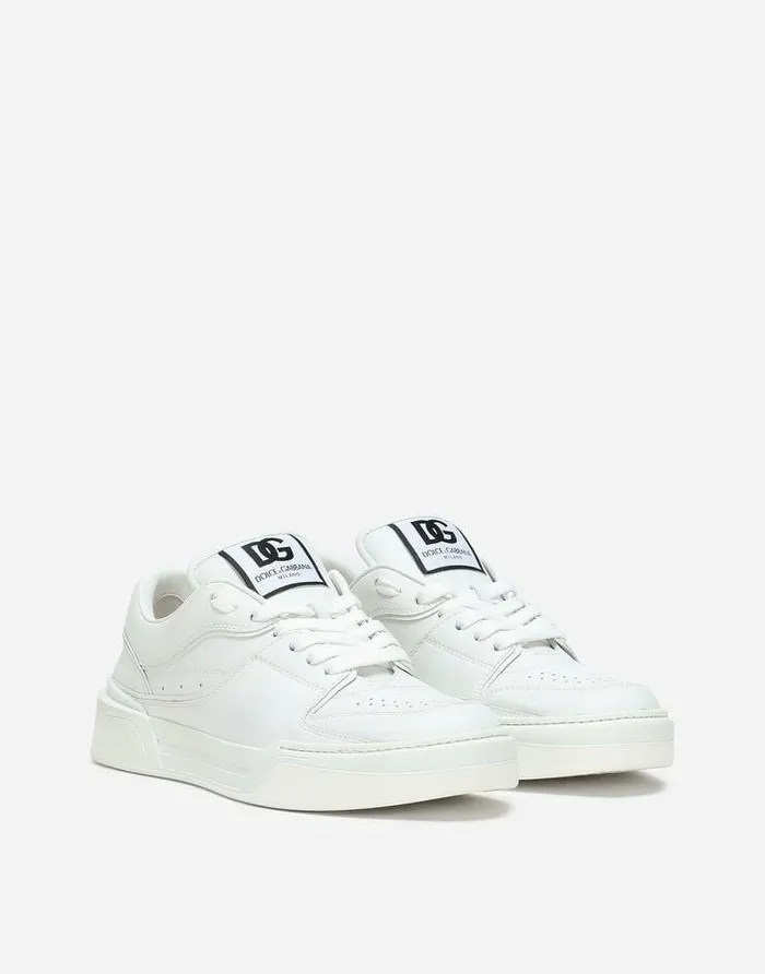 Dolce and Gabbana Sneakers Men Calfskin Nappa New Roma Sneakers White Dolce and Gabbana Sneakers Men Calfskin Nappa New Roma Sneakers White