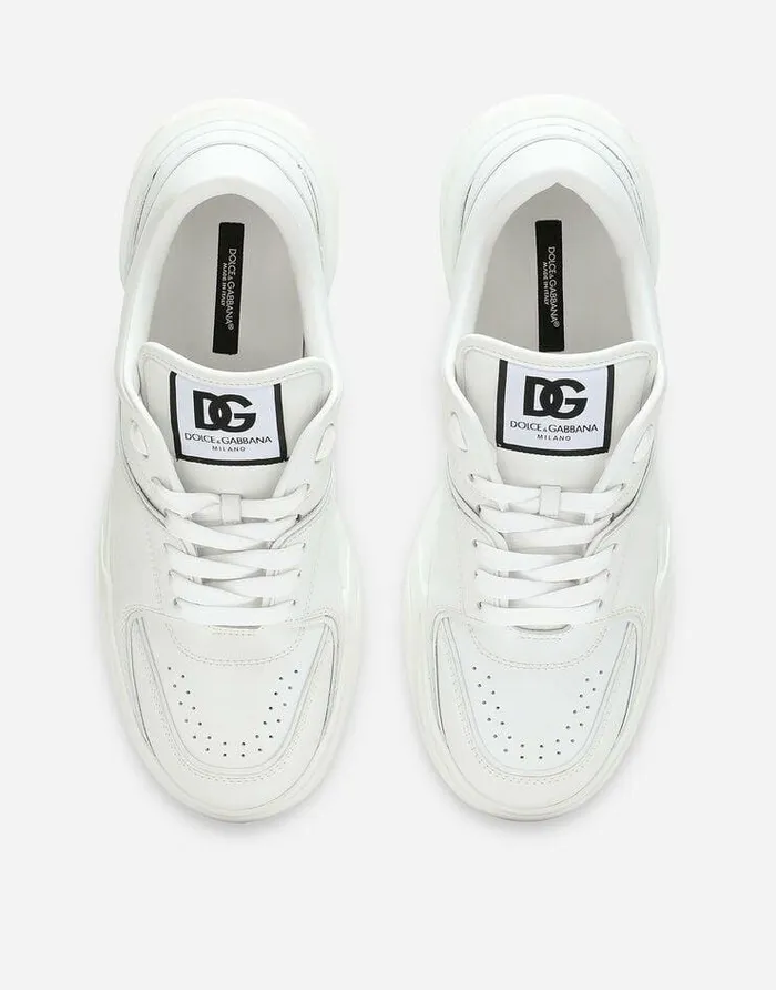 Dolce and Gabbana Sneakers Men Calfskin Nappa New Roma Sneakers White Dolce and Gabbana Sneakers Men Calfskin Nappa New Roma Sneakers White