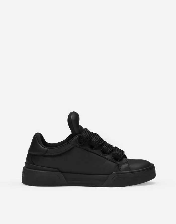 Dolce and Gabbana Sneakers Men Nappa Leather Mega Skate Sneakers Black