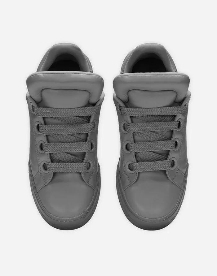 Dolce and Gabbana Sneakers Men Nappa Leather Mega Skate Sneakers Grey Dolce and Gabbana Sneakers Men Nappa Leather Mega Skate Sneakers Grey