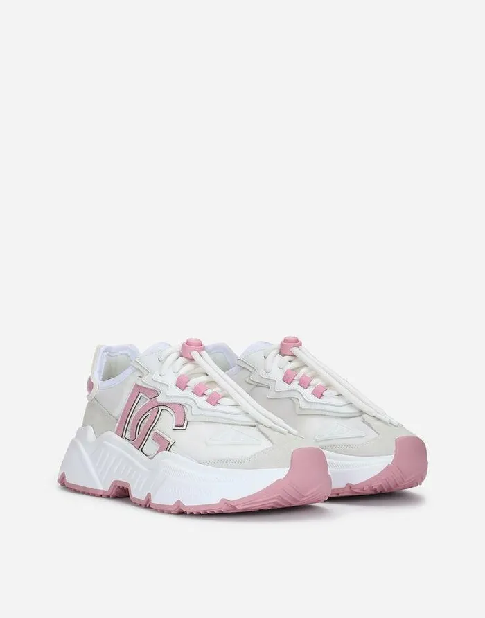 Dolce and Gabbana Sneakers Women Mixedmaterial Daymaster Sneakers With DG Logo Patch Multicolor Dolce and Gabbana Sneakers Women Mixedmaterial Daymaster Sneakers With DG Logo Patch Multicolor
