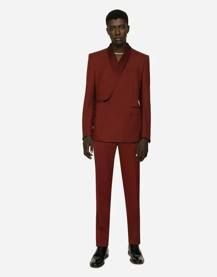 Dolce and Gabbana Suits And Blazers Men Doublebreasted Wool Siciliafit Tuxedo Jacket Bordeaux Dolce and Gabbana Suits And Blazers Men Doublebreasted Wool Siciliafit Tuxedo Jacket Bordeaux