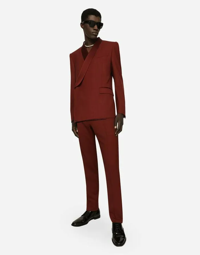 Dolce and Gabbana Suits And Blazers Men Doublebreasted Wool Siciliafit Tuxedo Jacket Bordeaux Dolce and Gabbana Suits And Blazers Men Doublebreasted Wool Siciliafit Tuxedo Jacket Bordeaux