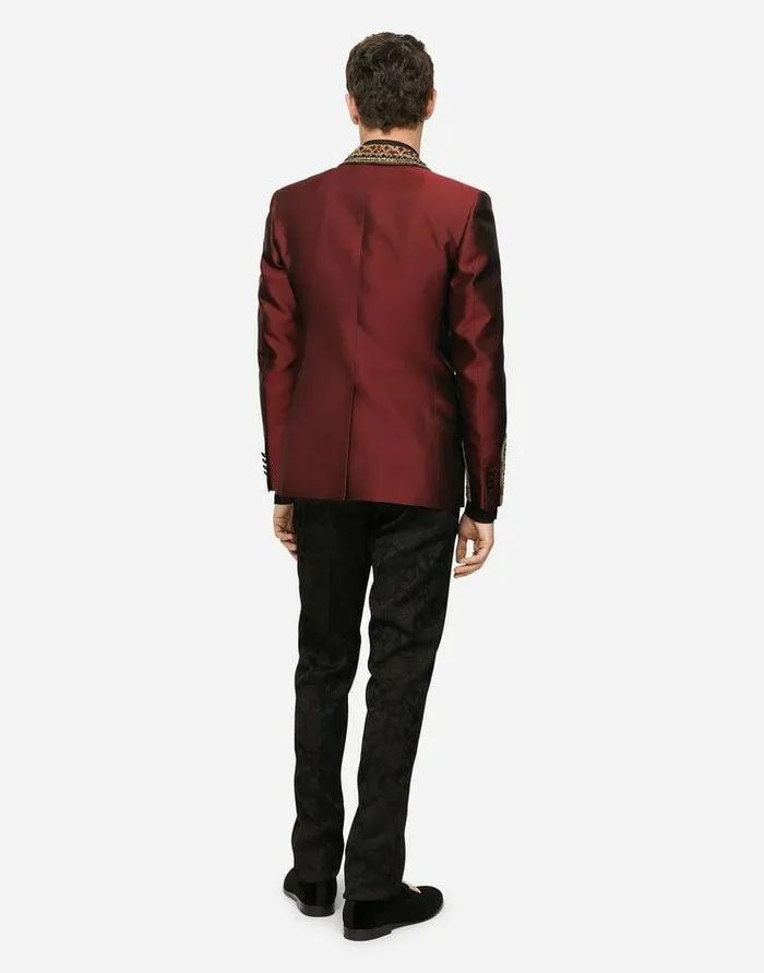 Dolce and Gabbana Suits And Blazers Men Siciliafit Tuxedo Suit With Synthetic Rhinestones Multicolor Dolce and Gabbana Suits And Blazers Men Siciliafit Tuxedo Suit With Synthetic Rhinestones Multicolor