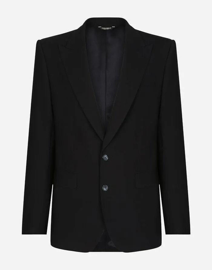 Dolce and Gabbana Suits And Blazers Men Stretch Wool Siciliafit Suit Blue
