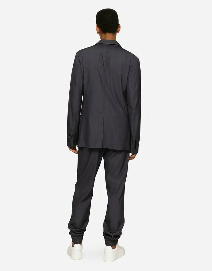 Dolce and Gabbana Suits And Blazers Men Virgin Wool Portofinofit Jacket Blue Dolce and Gabbana Suits And Blazers Men Virgin Wool Portofinofit Jacket Blue