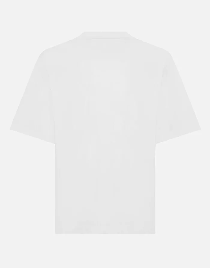 Dolce and Gabbana TShirts And Polos Men Cotton Tshirt With DG Logo Print White Dolce and Gabbana TShirts And Polos Men Cotton Tshirt With DG Logo Print White