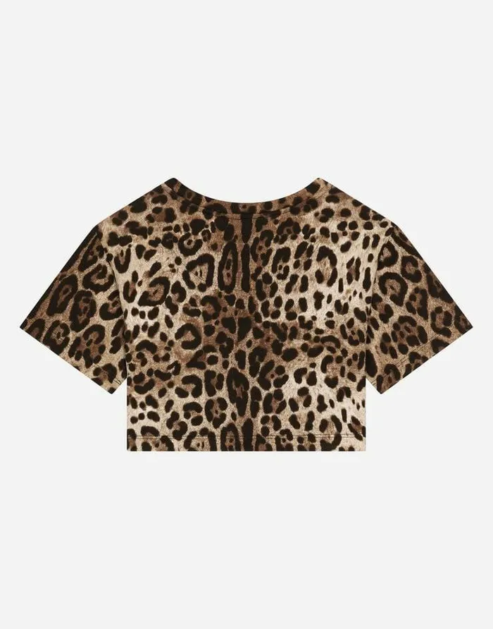 Dolce and Gabbana TShirts And Sweatshirts Children Leopardprint Jersey Tshirt Animal Print Dolce and Gabbana TShirts And Sweatshirts Children Leopardprint Jersey Tshirt Animal Print