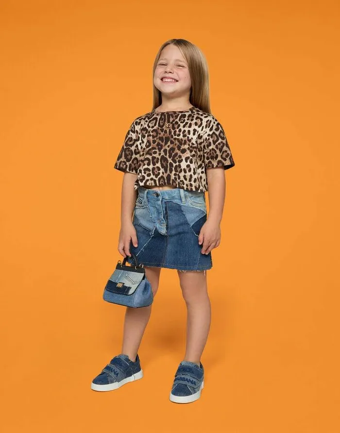 Dolce and Gabbana TShirts And Sweatshirts Children Leopardprint Jersey Tshirt Animal Print Dolce and Gabbana TShirts And Sweatshirts Children Leopardprint Jersey Tshirt Animal Print