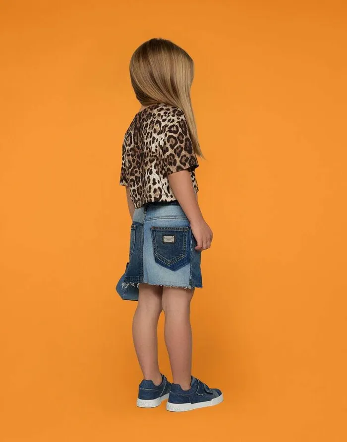 Dolce and Gabbana TShirts And Sweatshirts Children Leopardprint Jersey Tshirt Animal Print Dolce and Gabbana TShirts And Sweatshirts Children Leopardprint Jersey Tshirt Animal Print