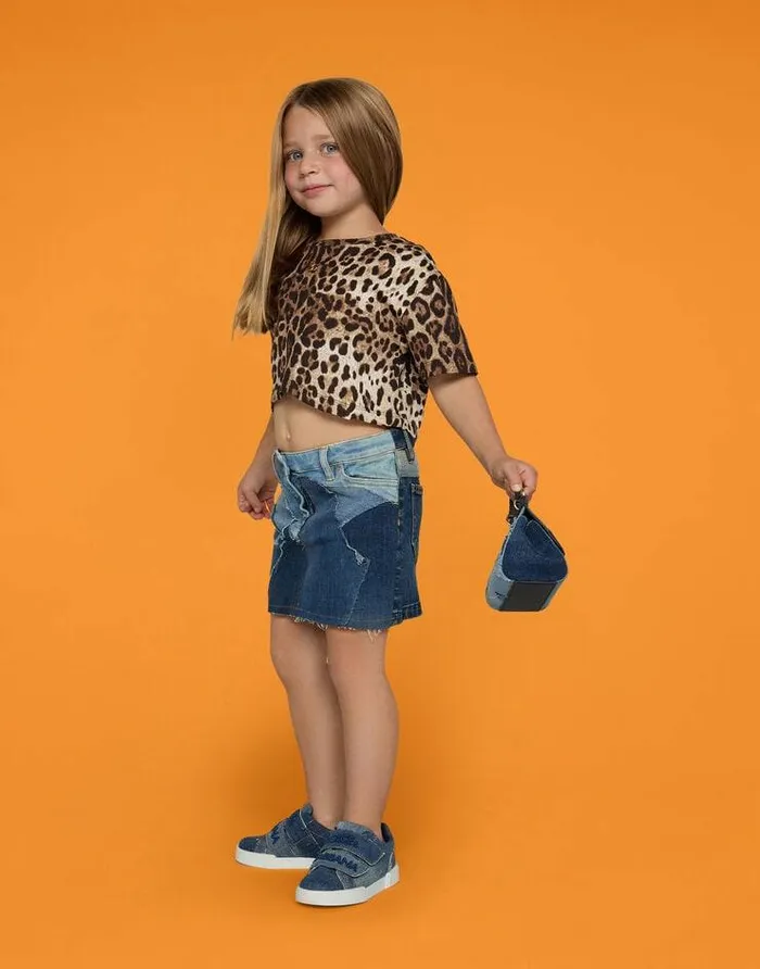 Dolce and Gabbana TShirts And Sweatshirts Children Leopardprint Jersey Tshirt Animal Print Dolce and Gabbana TShirts And Sweatshirts Children Leopardprint Jersey Tshirt Animal Print