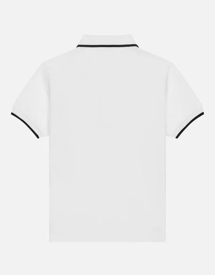 Dolce and Gabbana TShirts And Sweatshirts Children Piqu Poloshirt With DG Logo Embroidery White Dolce and Gabbana TShirts And Sweatshirts Children Piqu Poloshirt With DG Logo Embroidery White