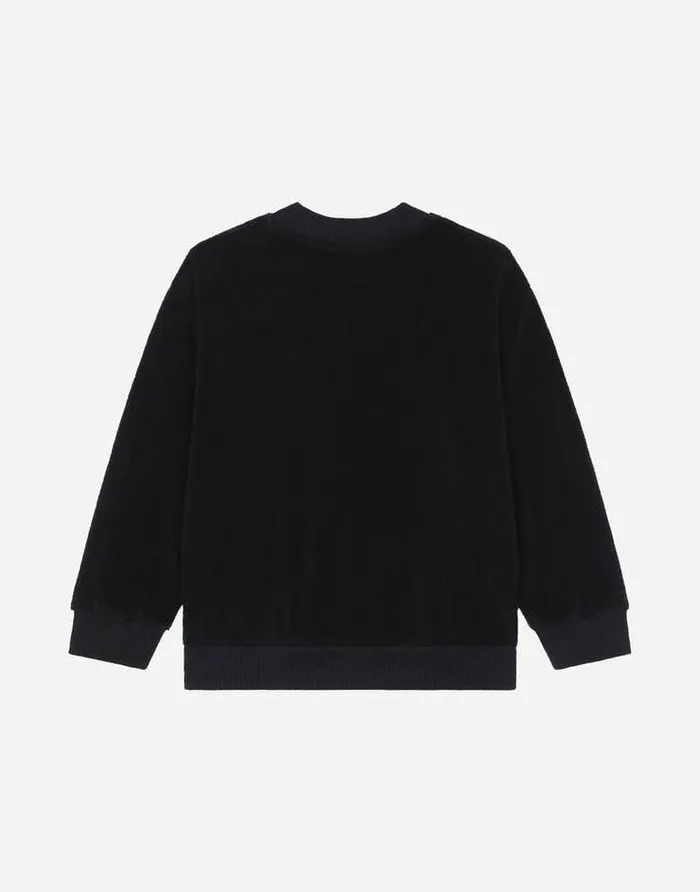 Dolce and Gabbana TShirts And Sweatshirts Children Roundneck Terrycloth Sweatshirt With Logo Tag Black Dolce and Gabbana TShirts And Sweatshirts Children Roundneck Terrycloth Sweatshirt With Logo Tag Black