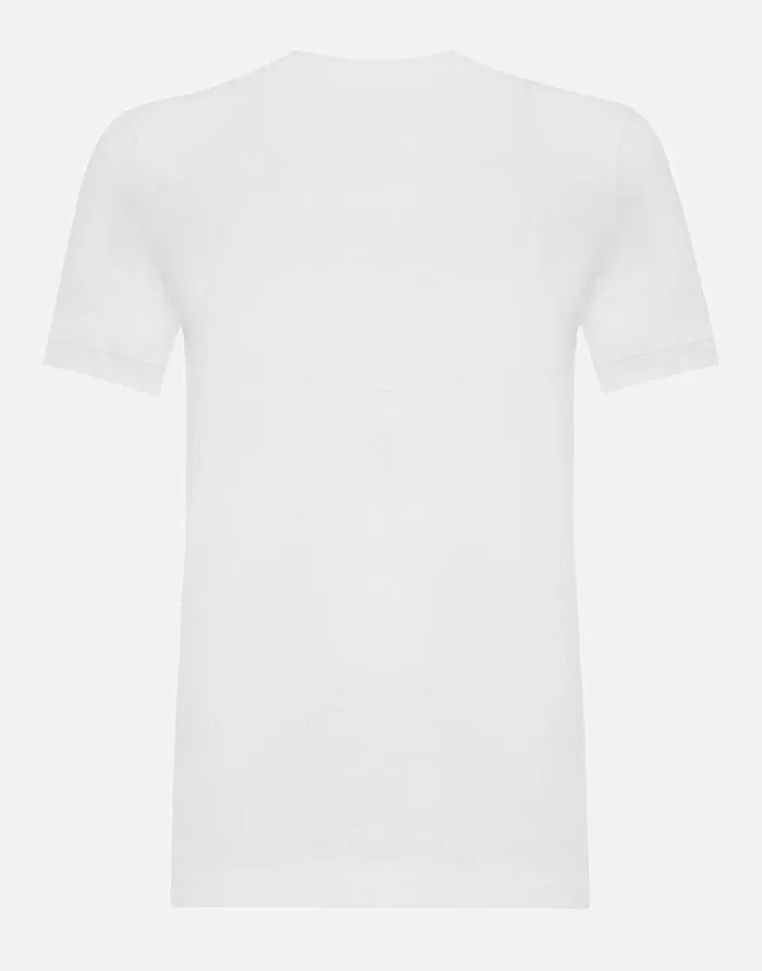 Dolce and Gabbana TShirts And Sweatshirts Women Cotton Tshirt With Crystal DG Logo White Dolce and Gabbana TShirts And Sweatshirts Women Cotton Tshirt With Crystal DG Logo White