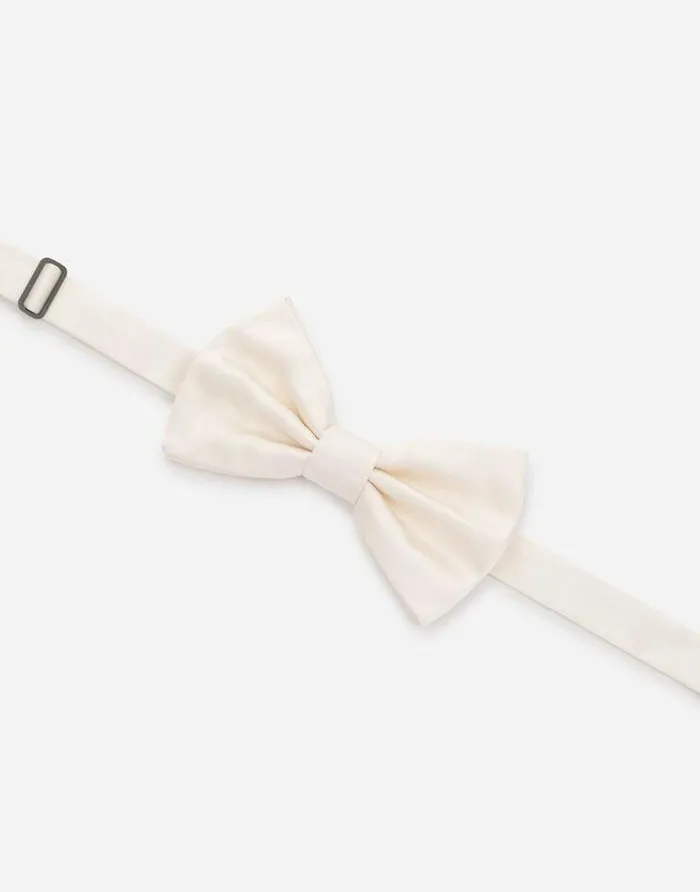 Dolce and Gabbana Ties And Pocket Squares Men Silk Bow Tie White Dolce and Gabbana Ties And Pocket Squares Men Silk Bow Tie White