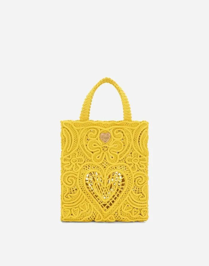 Dolce and Gabbana Totes Women Small Beatrice Shopper Yellow