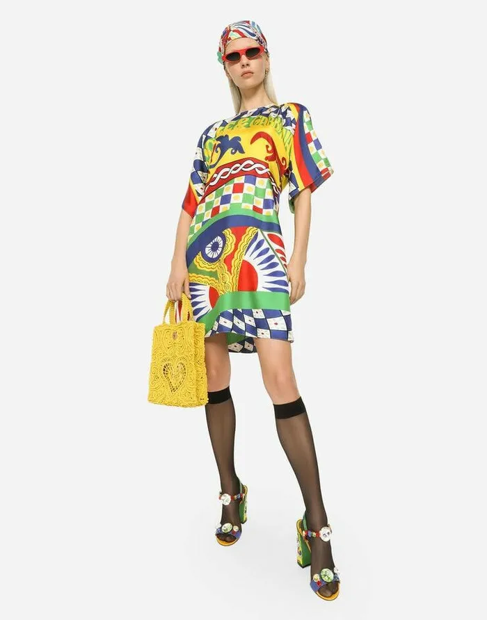 Dolce and Gabbana Totes Women Small Beatrice Shopper Yellow Dolce and Gabbana Totes Women Small Beatrice Shopper Yellow