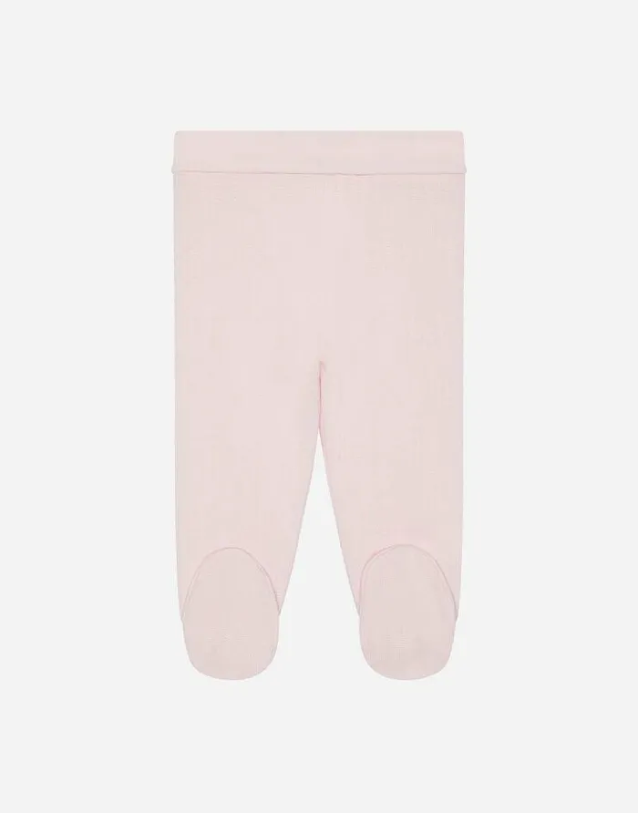 Dolce and Gabbana Trousers And Shorts Children Jersey Pants With Jacquard DG Logo Pink Dolce and Gabbana Trousers And Shorts Children Jersey Pants With Jacquard DG Logo Pink