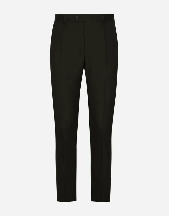 Dolce and Gabbana Trousers And Shorts Men Cashmere And Silk Pants Black