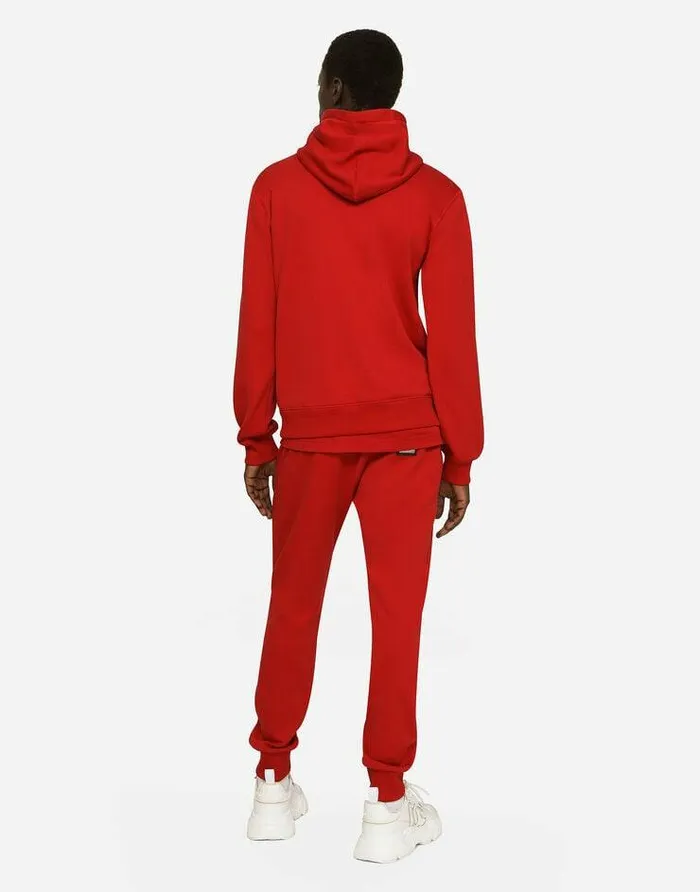 Dolce and Gabbana Trousers And Shorts Men Jersey Jogging Pants With Branded Tag Red Dolce and Gabbana Trousers And Shorts Men Jersey Jogging Pants With Branded Tag Red