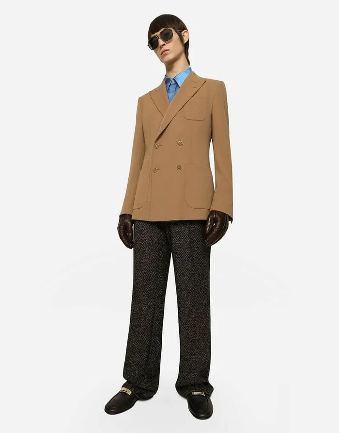 Dolce and Gabbana Trousers And Shorts Men Stretch Alpaca And Wool Straightleg Pants Multicolor Dolce and Gabbana Trousers And Shorts Men Stretch Alpaca And Wool Straightleg Pants Multicolor